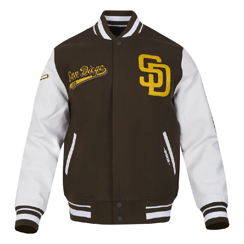 MLB SAN DIEGO PADRES SCRIPT TAIL MEN'S RIB WOOL VARSITY (BROWN/WHITE)