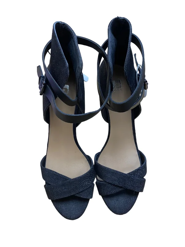 Sleek Sophistication Black Sandals Heels Stiletto Joes Jeans, Size 9.5