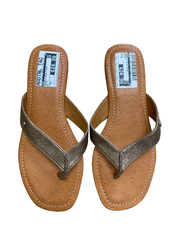 Chic Minimalism Brown Sandals Flip Flops Ugg, Size 8