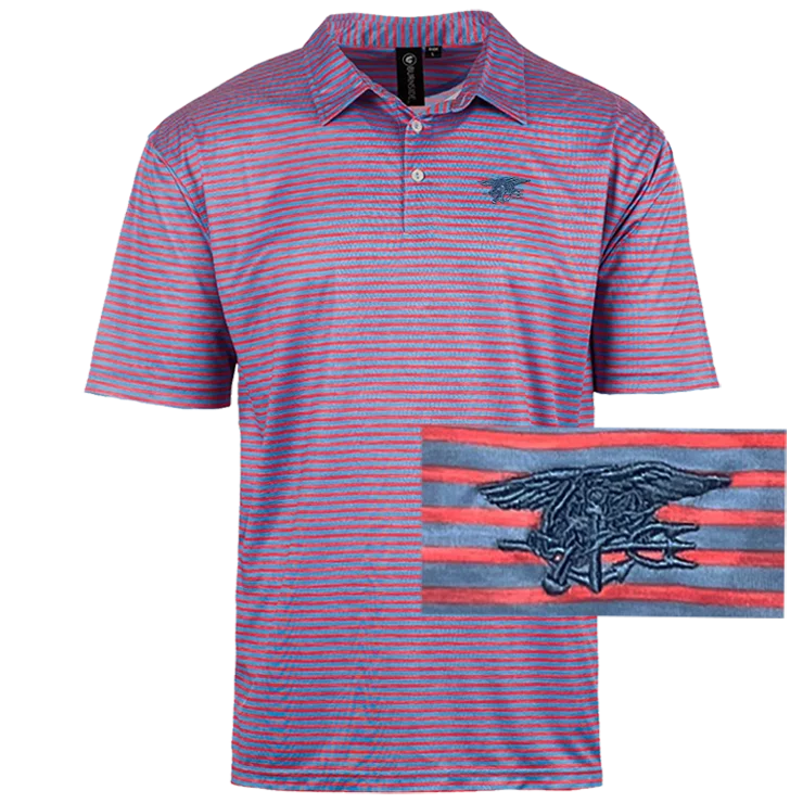 Burnside Trident Red/Blue Golf Polo Shirt