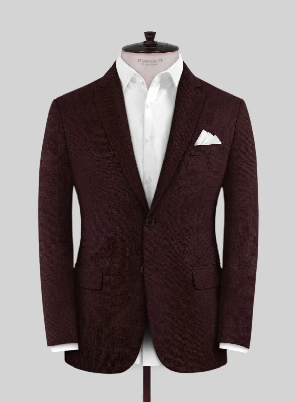 Stretch Wine Wool Jacket