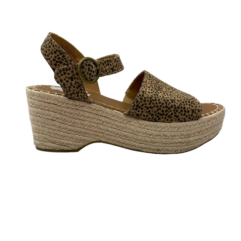 Glam Touch ANIMAL PRINT SANDALS HEELS WEDGE by UNIVERSAL THREAD Size:11