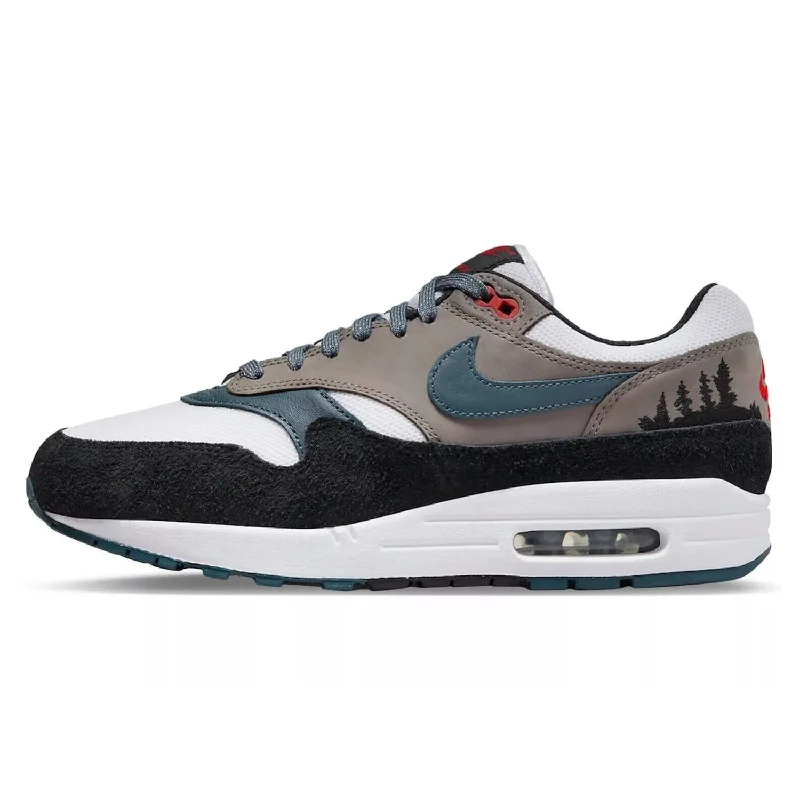 Chic Minimalism Nike Air Max 1 PRM White/Slate Blue-Black  FJ0698-100 Men's