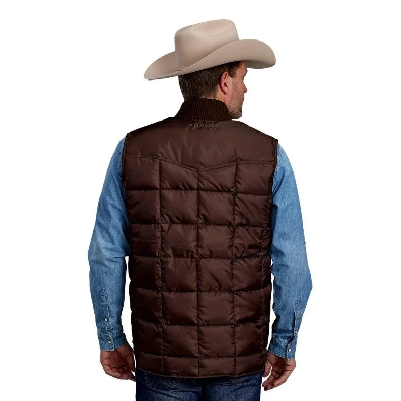 Roper Western Vest Mens OPP Chocolate Brown 03-097-0763-0602 BR