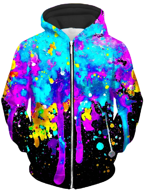 Abstract Unisex Zip-Up Hoodie