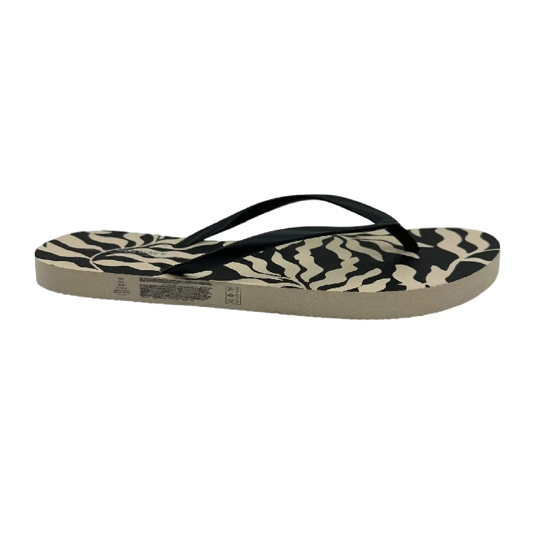 Chic Minimalism ANIMAL PRINT OLD NAVY SANDALS FLIP FLOPS, Size 8