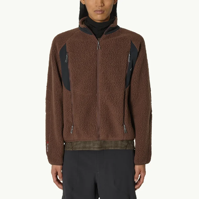 Polartec Fleece Jacket - Dark Brown/Black