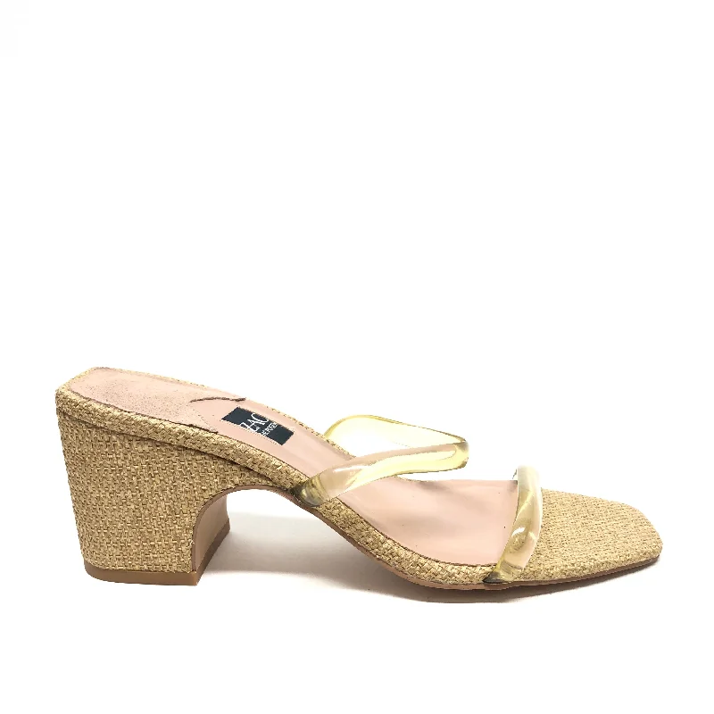 Unique Patterns Sandals Heels Block Zac By Zac Posen, Size 7
