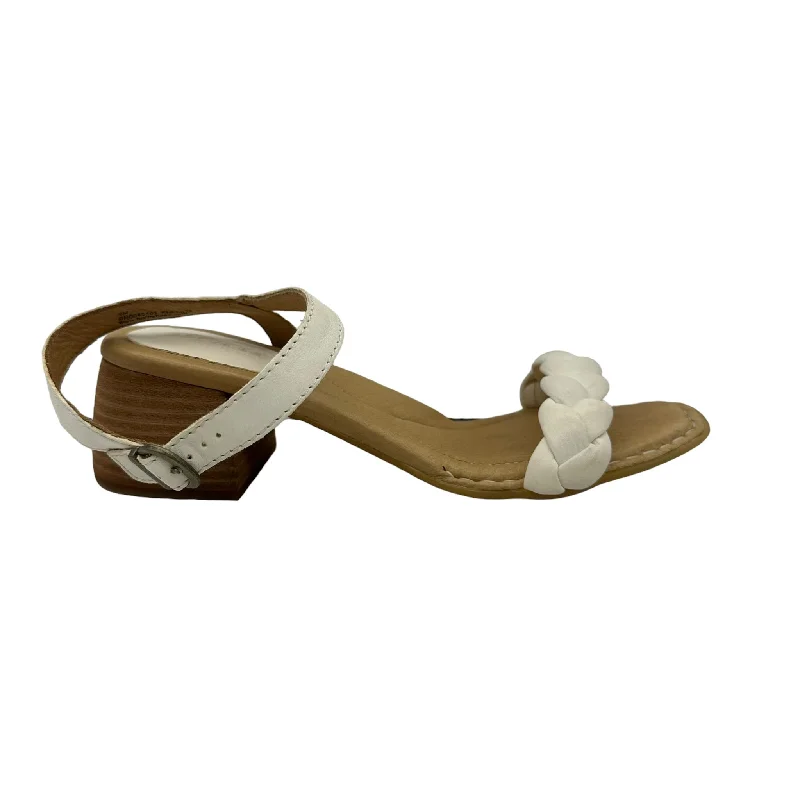 Minimal Statement WHITE BORN SANDALS HEELS BLOCK, Size 8