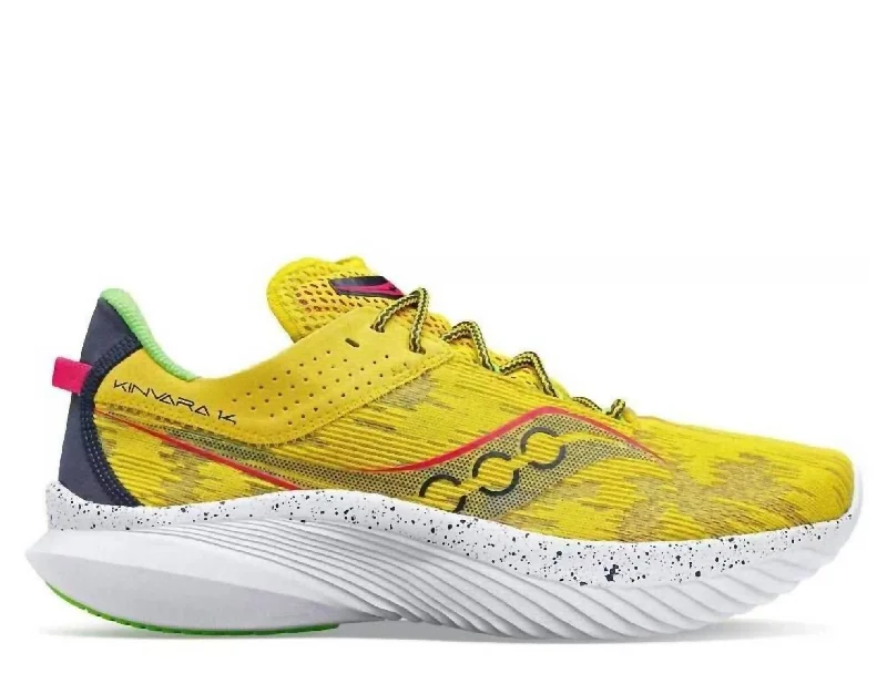 Chic Minimalism Men's Kinvara 14 Running Shoes - Medium With In Sulphur Otherworld