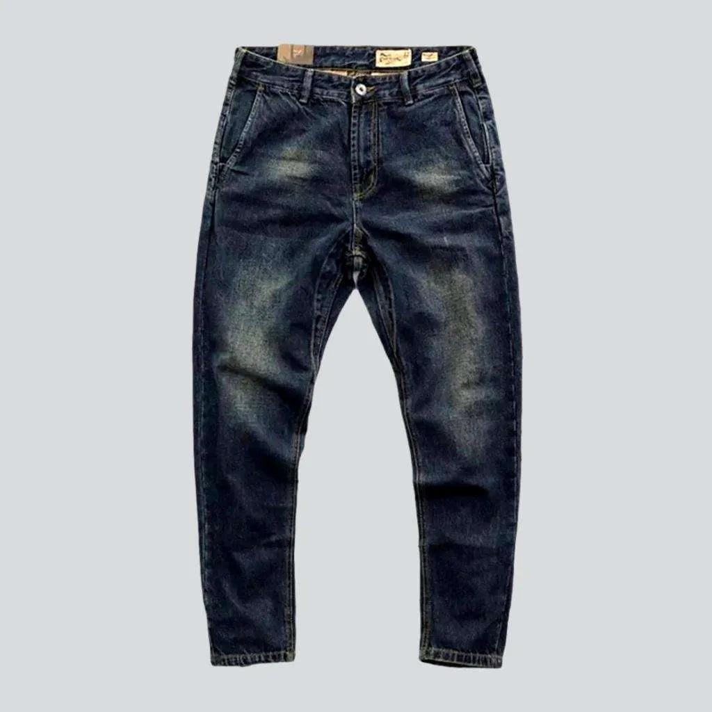 Sanded men's street jeans