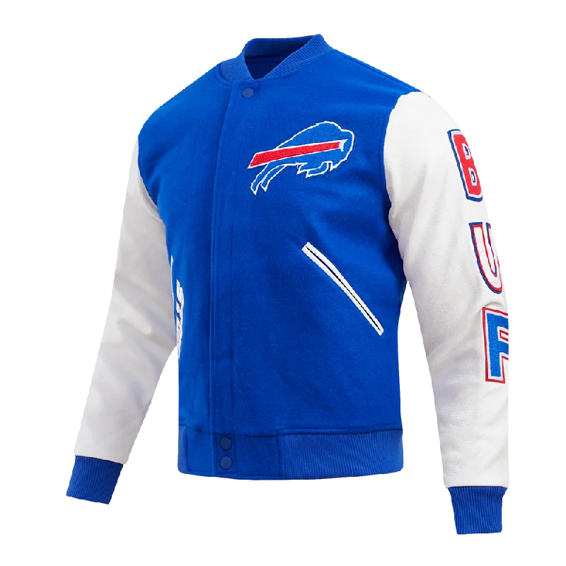 NFL BUFFALO BILLS CLASSIC WOOL MEN'S VARSITY JACKET (ROYAL/WHITE)