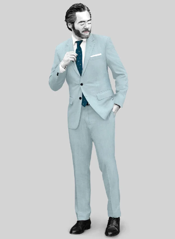 Napolean Stretch Coral Blue Wool Suit