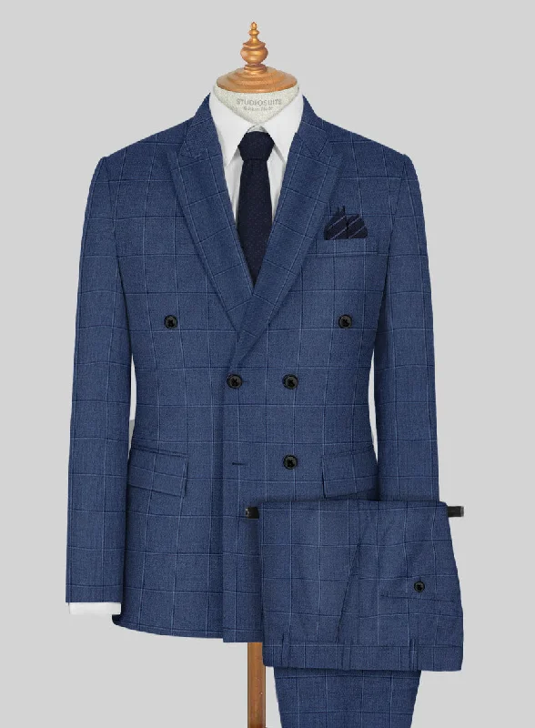 Napolean Pane Blue Wool Suit