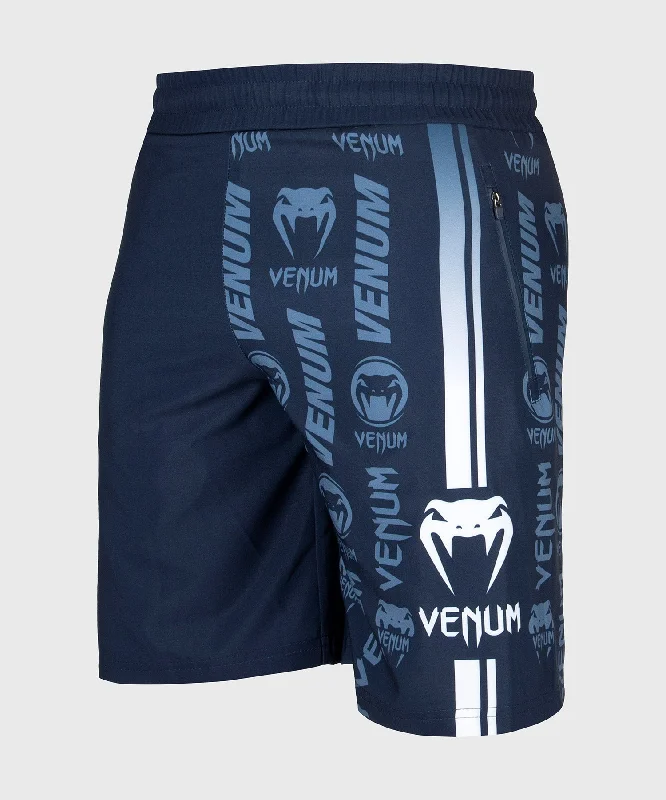 Venum Logos Training Shorts - Navy Blue/White