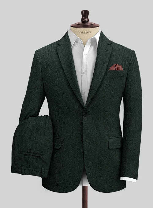 Italian Sacramento Green Tweed Suit