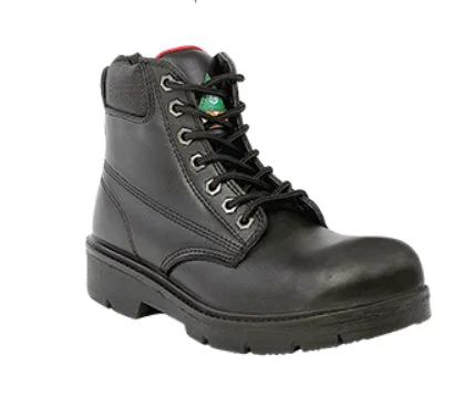 Monochrome Appeal Moxie Alice Women's 6" Black Steel Toe Work Boot 50163 - Black