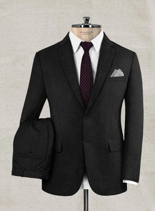 Italian Wool Cashmere Black Suit