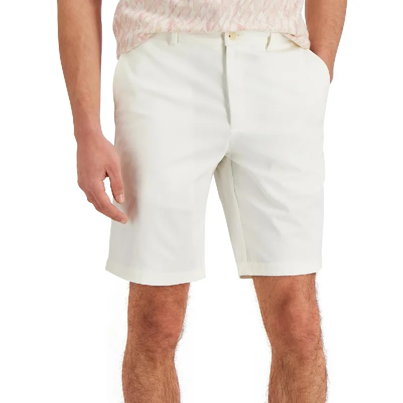 Alfani Mens Flat Front Solid Casual Shorts