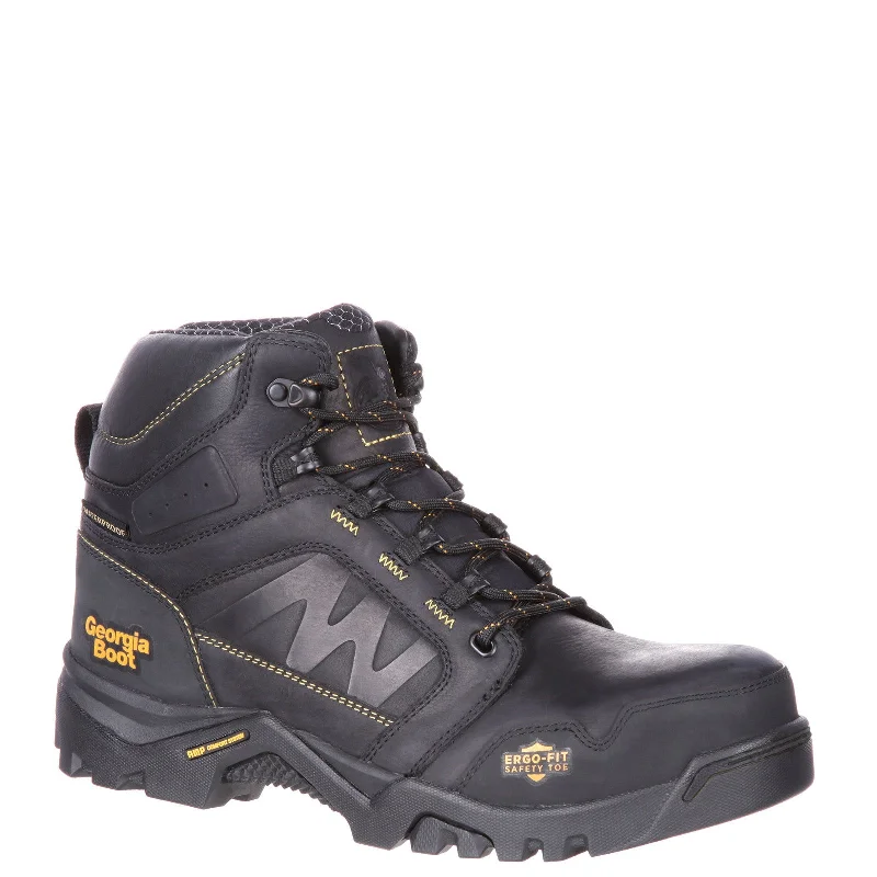 Exotic Prints Georgia Men's 6" Amplitude Composite Toe Waterproof Work Boot - Black GB00130