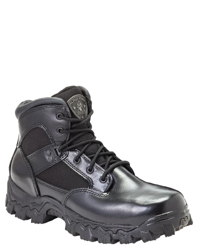 Fashionable Silhouette Men's Alpha Force Composite Toe Waterproof Public Service Boots