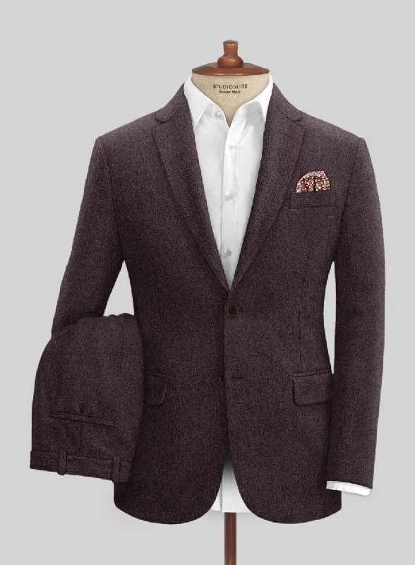 Naples Opera Wine Tweed Suit