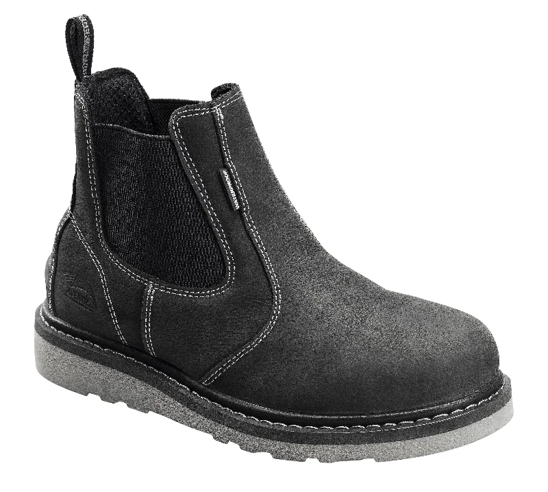 Luxury Touch Wedge Black Soft Toe PR EH WP 6" Chelsea Work Boot