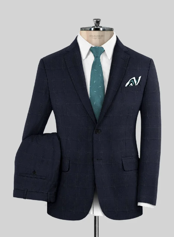 Reda Martes Blue Checks Wool Suit