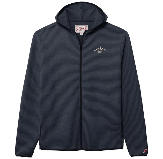 Men's Avalon Summit Full Zip w/Hood - Washed Dark Navy