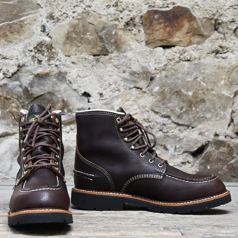Ultra Sleek Thorogood Men's 6" Moc Toe Briar Pitstop Flyway Waterproof "1957" Series