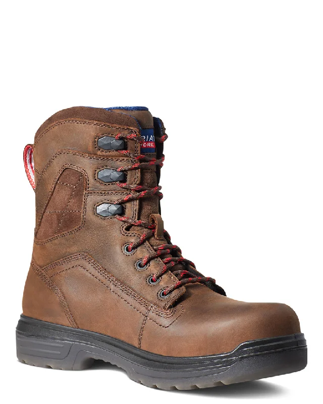 Understated Elegance Men's Turbo 8" USA Assembled Waterproof Carbon Toe Work Boots