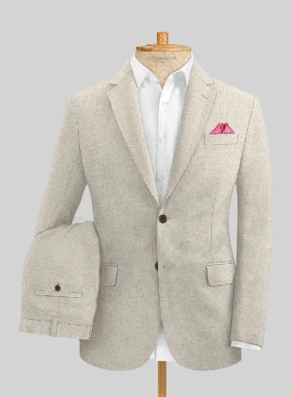 Solbiati Stone Beige Linen Suit