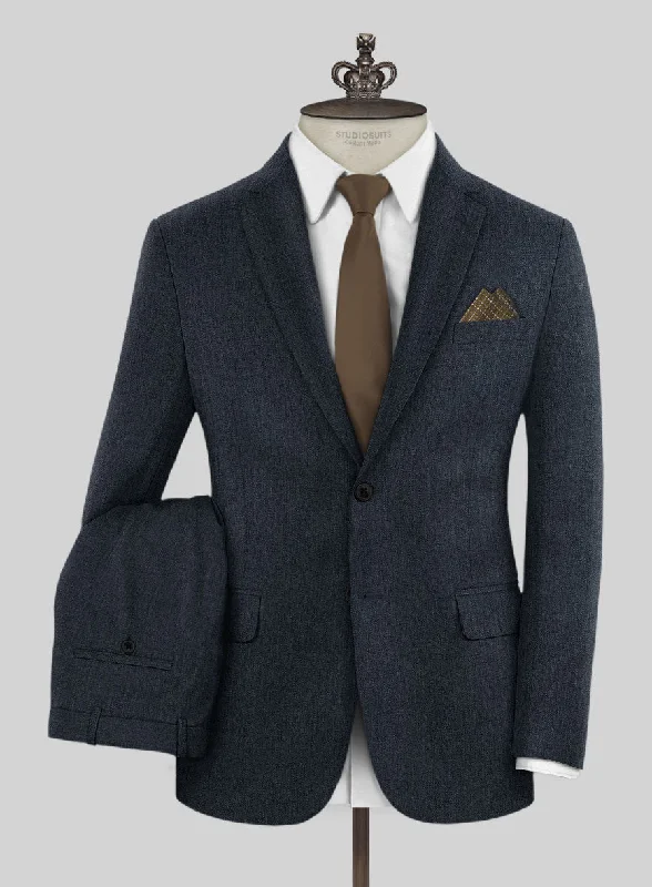 Bristol Muted Blue Herringbone Suit