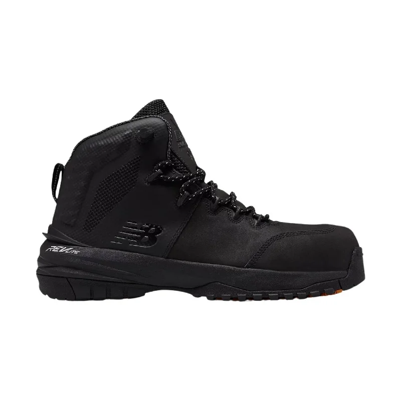 Soft Texture New Balance Men's Athletic Mid Composite Toe Work Boot - Black