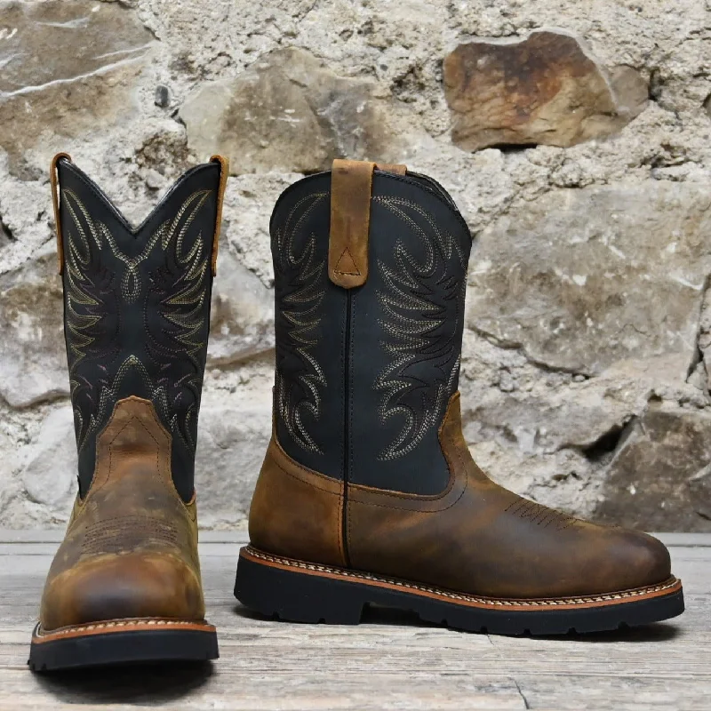 Fashionable Silhouette Thorogood Men's 11" Pull-On Square Toe in American Heritage Safety Toe