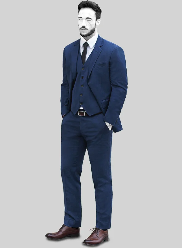 Napolean Persian Blue Wool Suit