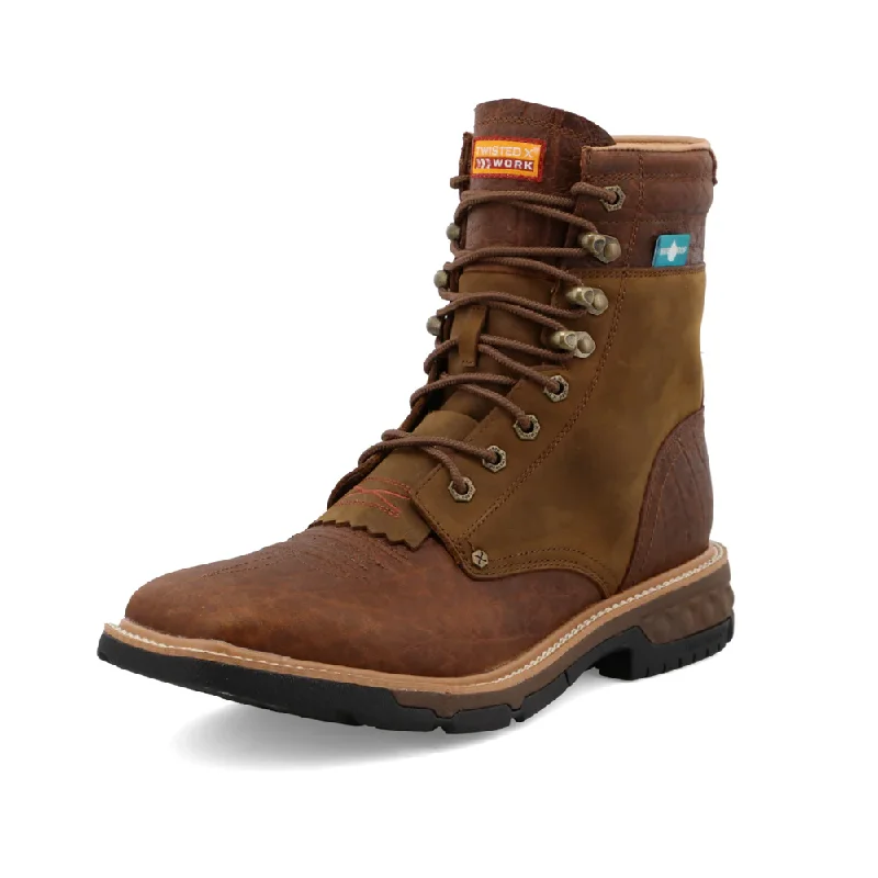 Art Deco Twisted X Men's 8" Soft Toe Lace Up Wok Boot MXLW001