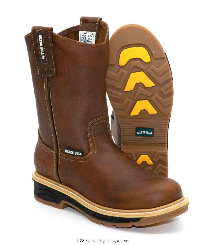 High Impact SB2060 MEN SOFT TOE 10" PULL ON OCRE GRASO DOUBLE DENSITY SOLE WORK BOOT