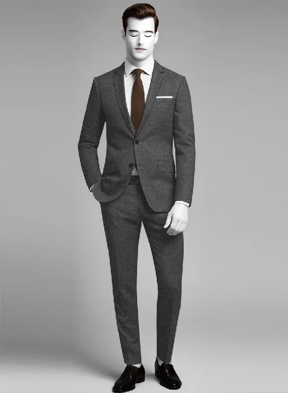 Napolean Mid Charcoal Wool Suit