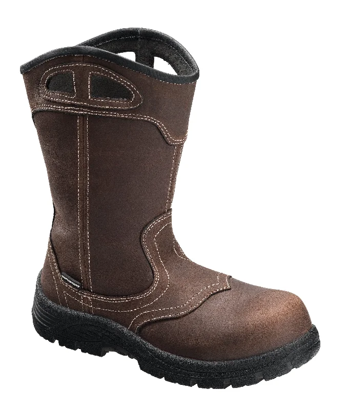 Versatile Glamour Women's Framer Brown Composite Toe EH WP 10" Wellington