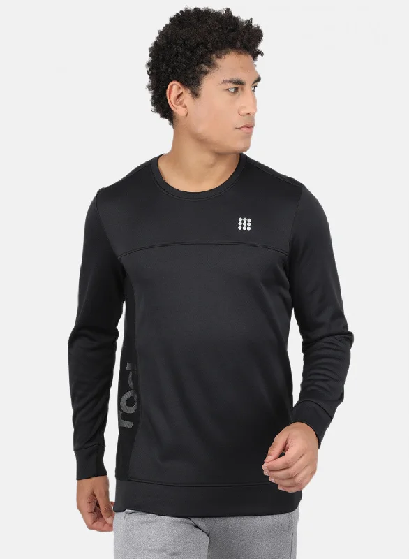 Men Black Printed Sweatshirt