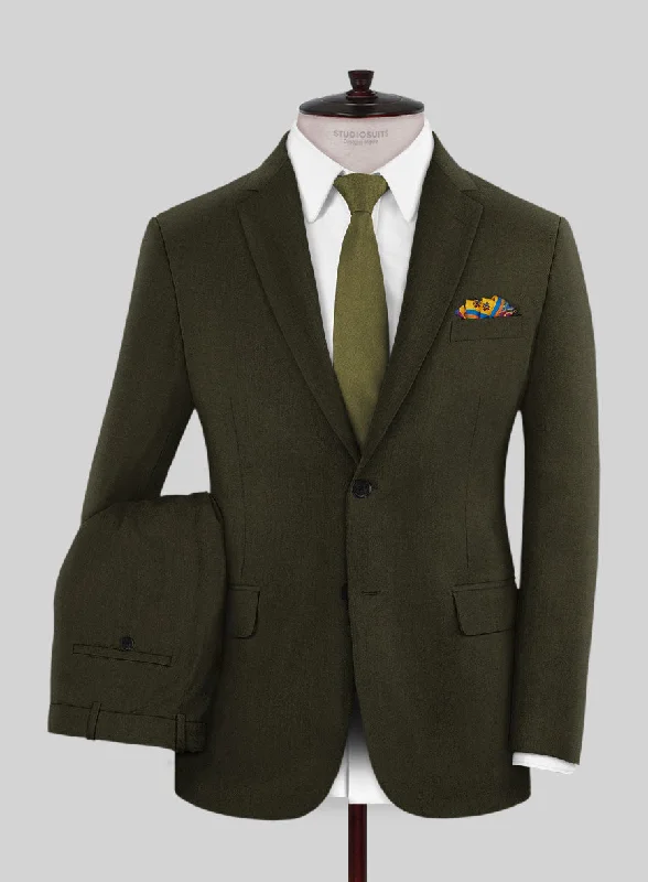 Reda Dark Green Wool Suit