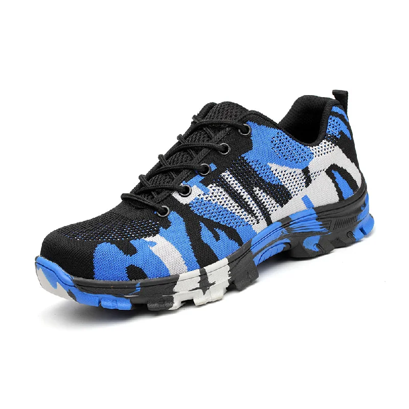 Trendy Look Steel Toe Safety Shoes for Men Women Industrial Sneakers Camouflage Work Shoes
