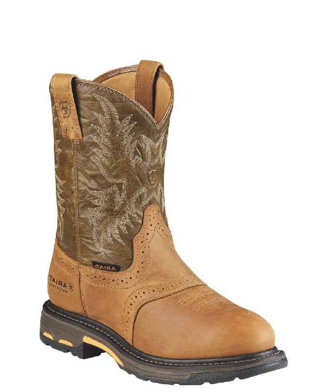 Modern Touch Mens Workhog H20 Composite-Toe Boots - Aged Bark