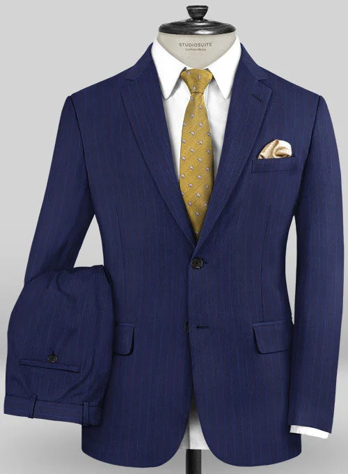 Caccioppoli Sun Dream Frozo Blue Wool Silk Suit