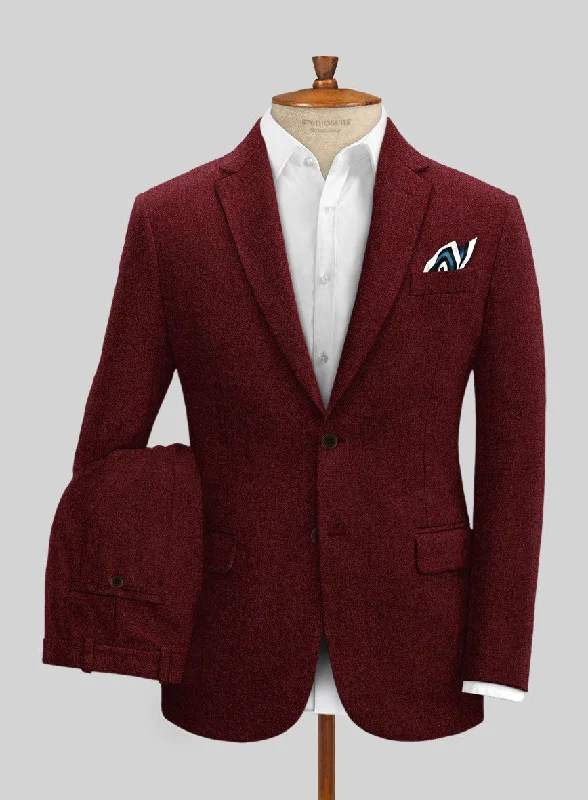 Naples Burgundy Tweed Suit