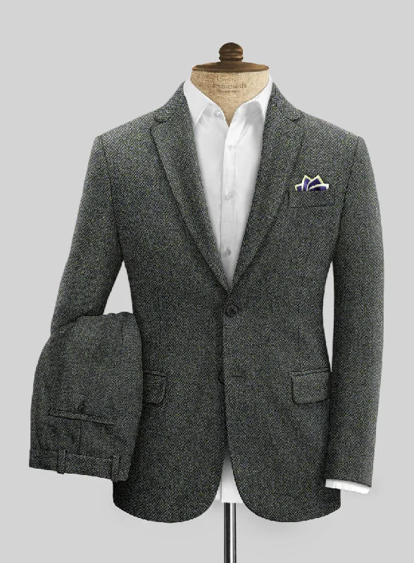 Harris Tweed Ridge Blue Herringbone Suit