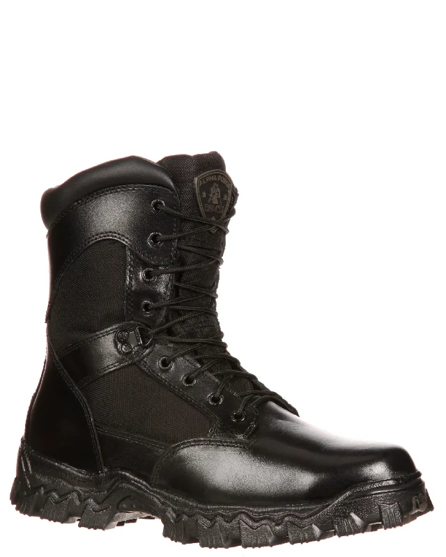 Couture Vibes Men's Alpha Force Zipper Composite Toe Public Service Boots