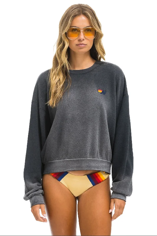 ESSENTIAL RELAXED CREW SWEATSHIRT - FADED SMOKE