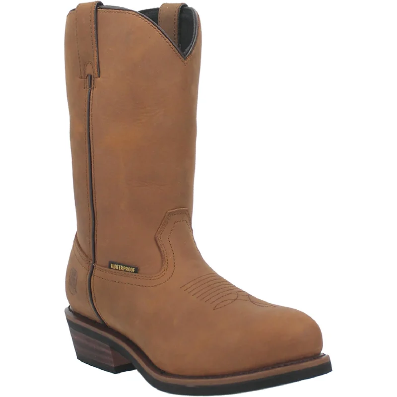 Stylish Detailing Dan Post Men's 12" Albuquerque WP Pull-On Boots - Brown DP69681